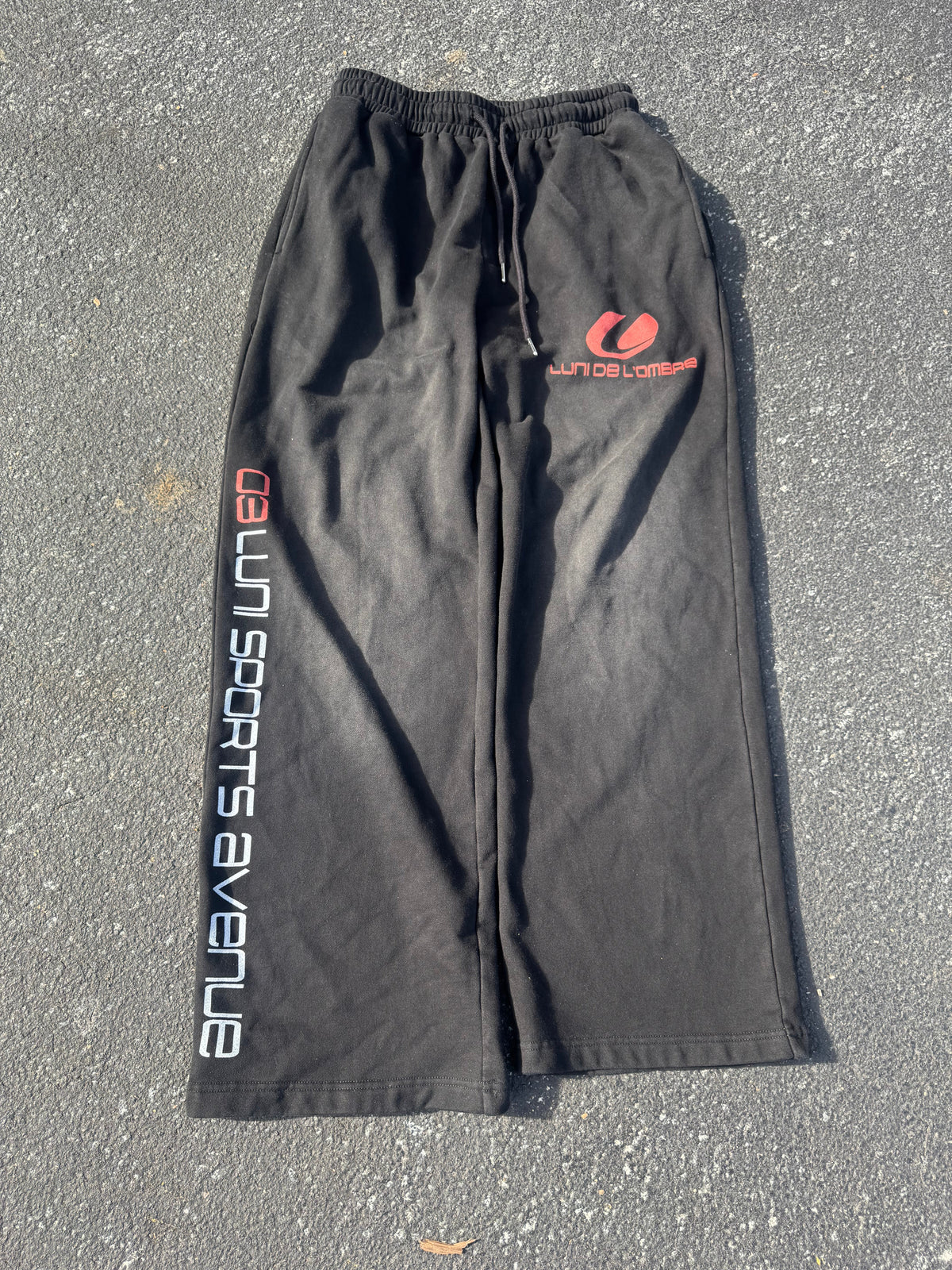 LUNI “ATH” BLACK WASHED SWEATS