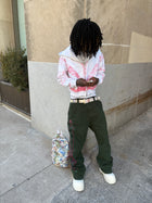 LUNI “BARCA” DARK GREEN CARGO JEANS